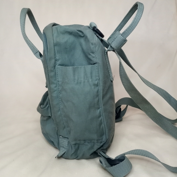 Fjallraven Kanken Mini Frost Green Bohemian Utility Adjustable Strap Backpack - Picture 9 of 10